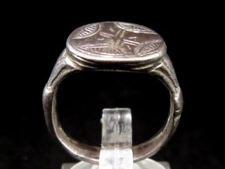 Choice Crusader Silver Ring With Cross On The Top,  Good Quality,