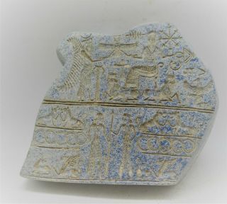 Circa 3000bc Ancient Near Eastern Lapis Lazuli Tablet With Early Form Of Writing