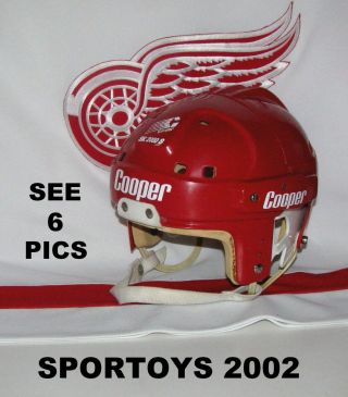 Vintage Red Cooper Sk2000 S Helmet Hockey Detroit Red Wings 23 - Lee Norwood