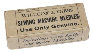 Willcox & Gibbs Automatic Sewing Machine Needles Boxed