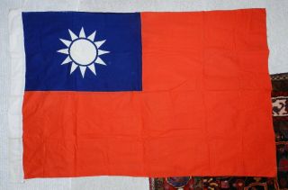 Wwii 57 " X 37 " Chinese National Flag Army Air Corps Ace Souvenir China Republic