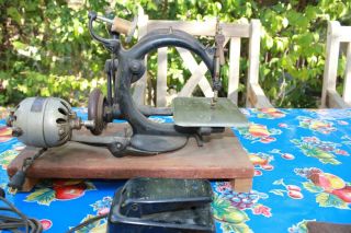 Antique 19 Century Electric Willcox & Gibbs Sewing Machine W/ Pedal