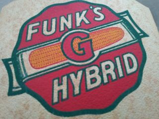 Rare 1950s Funks G Hybrid Corn Hot Pad Vintage Old Farm Sign Seed Feed Cow Cook