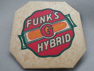Rare 1950s Funks G Hybrid Corn Hot Pad Vintage Old Farm Sign Seed Feed Cow Cook 2