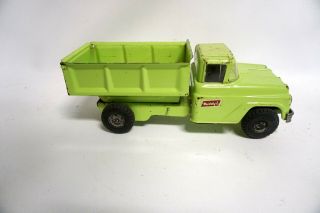 Vintage Buddy L Lime Green Dump Truck Pressed Steel A157