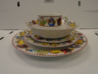 Vintage Mary Englebreit Afternoon Tea Dinnerware Set 20 Piece Plate Saucer Mug 4