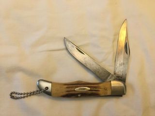 Vintage 1970 Case Xx Usa 5265 Sab Stag Folding 2 Blade Hunter Knife 10 Dot