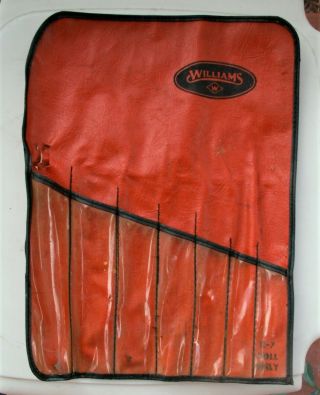 Vintage Folding 7 Pocket Williams Tool Holder/case Model K - 7