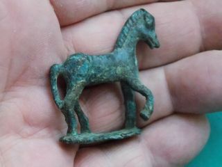 Circa 200 - 300 Ad Roman Bronze European Figurine Of A Prancing Horse