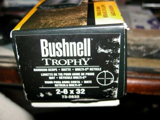 Vintage Bushnell Trophy 2 - 6x32mm Eer Hunting Handgun Pistol Scope