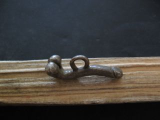 PHALLUS WITH BALLS AND VAGINA ANCIENT ROMAN SILVER FERTILITY AMULET 1 - 3 ct.  AD 2
