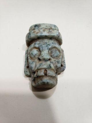 Pre - Columbian Mayan Stone Pendant From Gautemala.  Ca.  650 Ad.