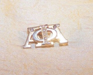 Alpha Phi Alpha Fraternity Member Pin / Badge,  Gold Filled Zeta Mu Chapter