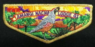 Oa Amangi Nacha Lodge 47 Bsa Golden Empire Lec Gmy Chief Appreciation Flap Award