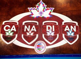 Canadian 5 Pc Set Contingent Patch Badge 2019 24th World Boy Scout Jamboree
