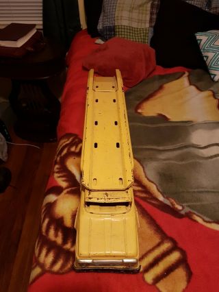 Vintage Tonka Pressed Steel Yellow Car Carrier 27 "