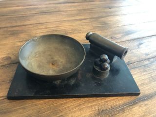 Ww2 Us Navy Officers Desk Change Holder Tray Made On Board Ship Trench Art