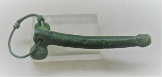 Scarce Circa 100 - 300ad Roman Era Bronze Phallic Pendant Fertility Pendant