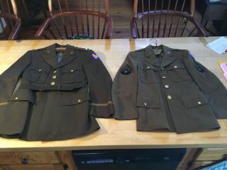 Vintage World War Ii Ww2 Us Army Air Force Officer & Enlisted Uniform Jackets