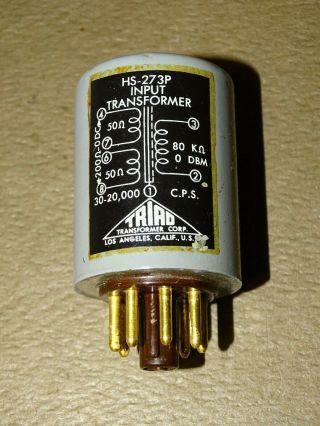 Triad Type Hs - 273p Input Transformer For Tube Amp,  Mic Mixer,  Vintage