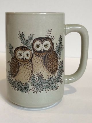 Otagiri Owls Mug Hand Crafted In Japan Embossed Stoneware Owl Coffee Cup