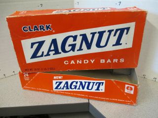 Zagnut 1960s Vintage Clark Beatrice Candy Bar Box Store Display