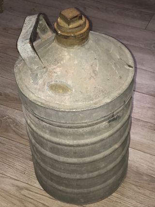 Antique Vtg Sexton Can Co.  Boston Ma Galvanized Metal Can Container Milk Gas/oil