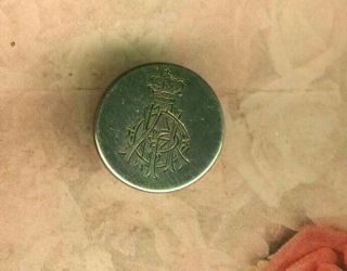 Sterling Hall Marked British Uniform Button Made By " J & Co "
