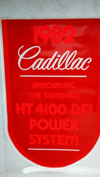 Vintage 1982 Cadillac Dealer Sign Big Red Sign Cadillac Sign Ht 4100 Dfi