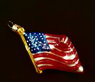 Christopher Radko Ornament American Flag Patriotic Ornament