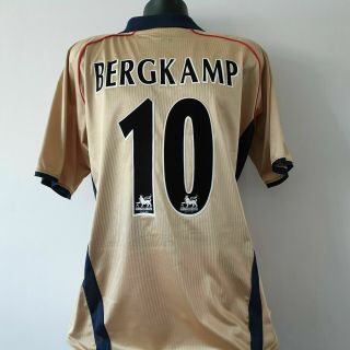 Bergkamp 10 Arsenal Shirt - Large - 2001/2002 Away Jersey Vintage Sega