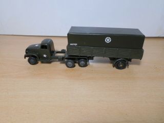 French Dinky Meccano Military Trailor And France Jouet - Fj - Gmc Tractor
