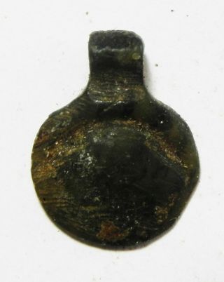 Zurqieh - As14385 - Ancient Egypt.  Stone Solar Disc Amulet.  1400 - 1200 B.  C