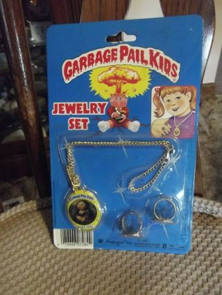 1985 Garbage Pail Kids Jewelry Set Mip Mona Loser Nasty Nick