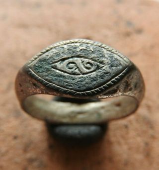 Rare Ancient Silver Vikings Ring Kievan Rus Xi - Xiii Centuries A.  D.  Size 17 - 18mm