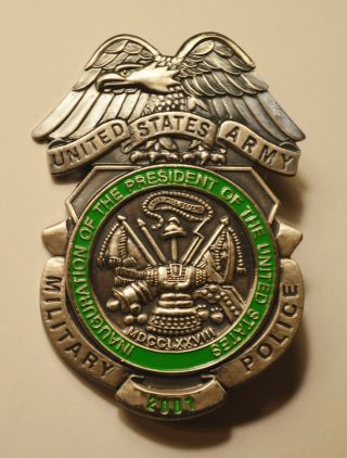 2001 President George W Bush Inauguration Us Army Military Police Badge