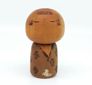 4 Inch (10 Cm) Japanese Vintage Sosaku Wooden Kokeshi Doll Signed