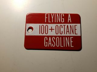 Flying A Gasoline Porcelain Gas Pump Sign