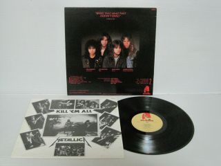 METALLICA - Kill ' Em All LP 1983 UK ORIG MUSIC FOR NATIONS MFN 7 MOTORHEAD METAL 2