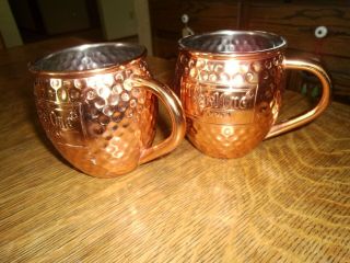 2 - Vtg Ketel One Vodka Copper Moscow Mule Mug Cup