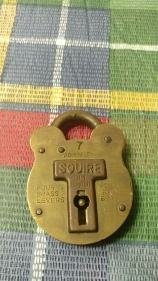 Squire 7 Admiralty Old English Four Brass Lever Solid Brass Jas.  Morgan