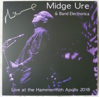 Midge Ure Band Electronica Live At The Hammersmith Apollo Grey Vinyl Lp Signed