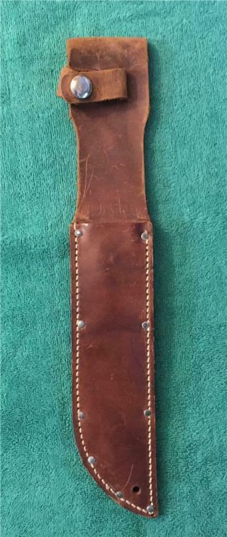 Wwii Riveted Leather Scabbard For Usmc / Usn Mark 2 “ka - Bar” Knife