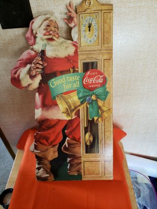 Coca - Cola Cardboard Advertisement,  Santa Clause