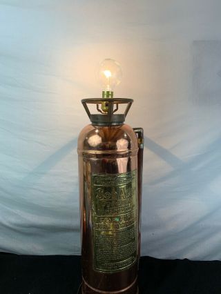 Vintage Fire Extinguisher Lamp,  " Sod Acid 
