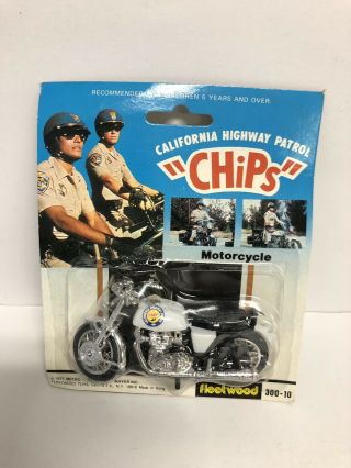 1977 Vintage Fleetwood Mego Chips Tv California Highway Patrol Motorcycle