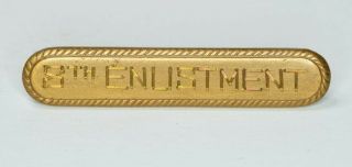 Very Scarce Wwii U.  S Marine Corps 8th Enlistment Good Conduct Medal Bar Pin - Back