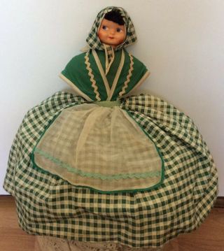 Vintage Appliance Toaster Cover Country Kitchen Doll Figurine Gingham Dress 50’s