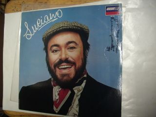 Autographed Luciano Pavarotti L.  P.  " Luciano " On London 1982