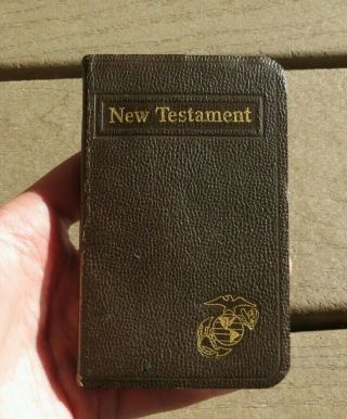 Ww2 Usmc Us Marine Corps Military Pocket Bible Testament Prayer Book